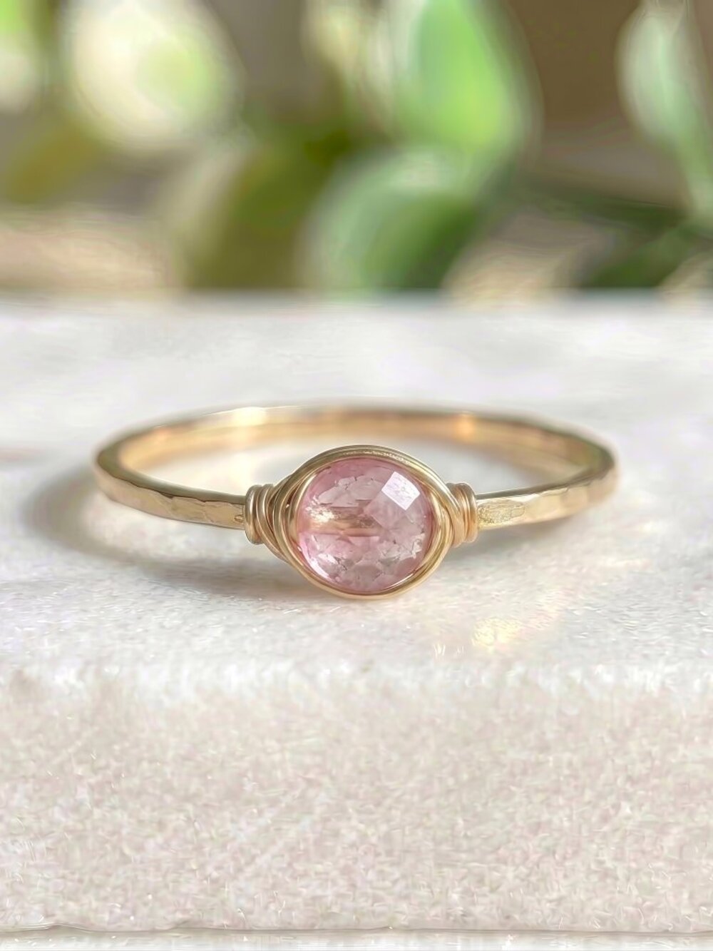 Gold Filled Dainty Tourmaline Ring - Tons of Colors!